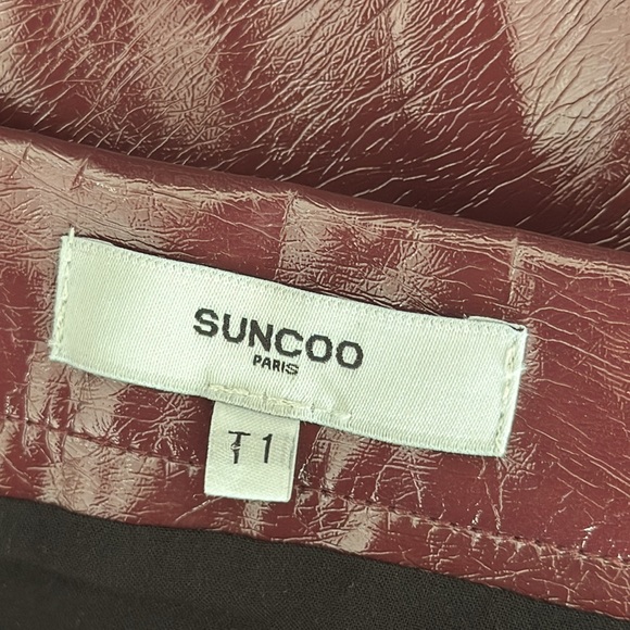 Anthropologie - Suncoo Rosie Patent Leather Skater Skirt - Picture 11 of 11